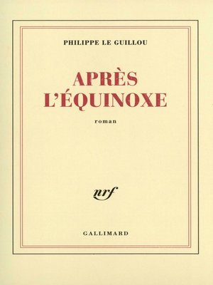cover image of Après l'équinoxe